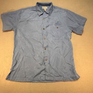 Passion Las Vegas Camp Shirt Tropical Palm Tree‎ Print Button Up Shirt M